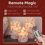 Eywamage Glass Flameless Candles with Remote - Bear view 3