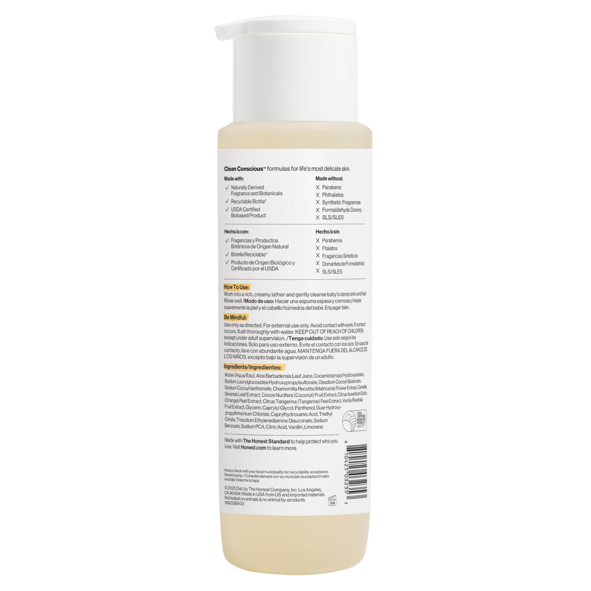 The Honest Company Shampoo & Body Wash - Citrus Vanilla Refresh / 18 Fl Oz (Pack of 1) view 9