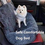 Generic Car Seat- Pets Bed, Dog Car Bed with Straps Furry Seats with Thick Cushion for Travel, with Thick Cus for