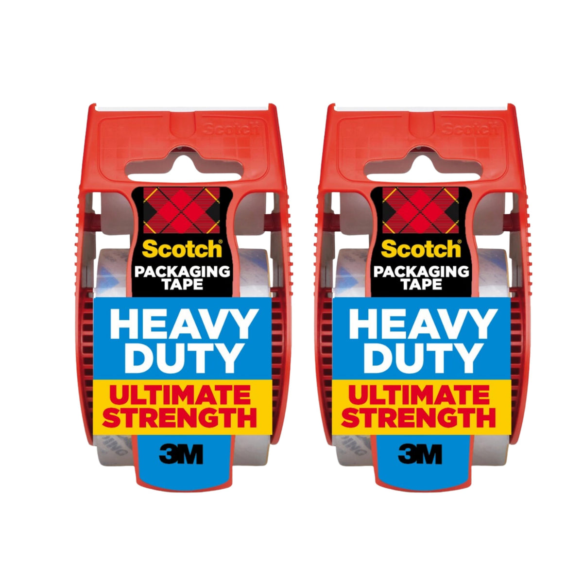 Scotch Heavy Duty Shipping Packaging Tape, Clear, Split-Resistant, 1.88 in x 27.7 yd per