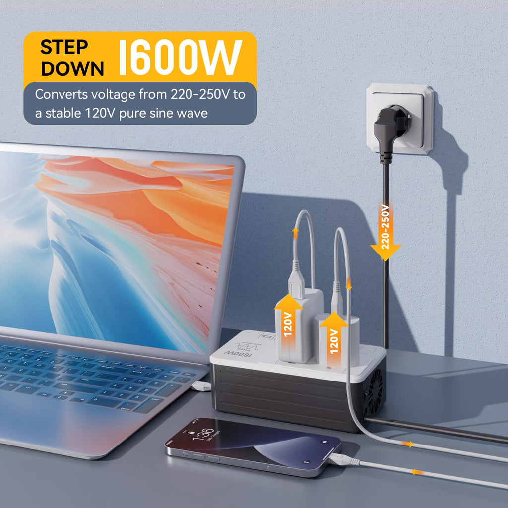 HYTED 220V to 110V Voltage Converter - view 3