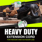 LifeSupplyUSA Outdoor/Indoor Extension Cord Heavy Duty 3 Prong SJTW - 75 FT / 16AWG view 6