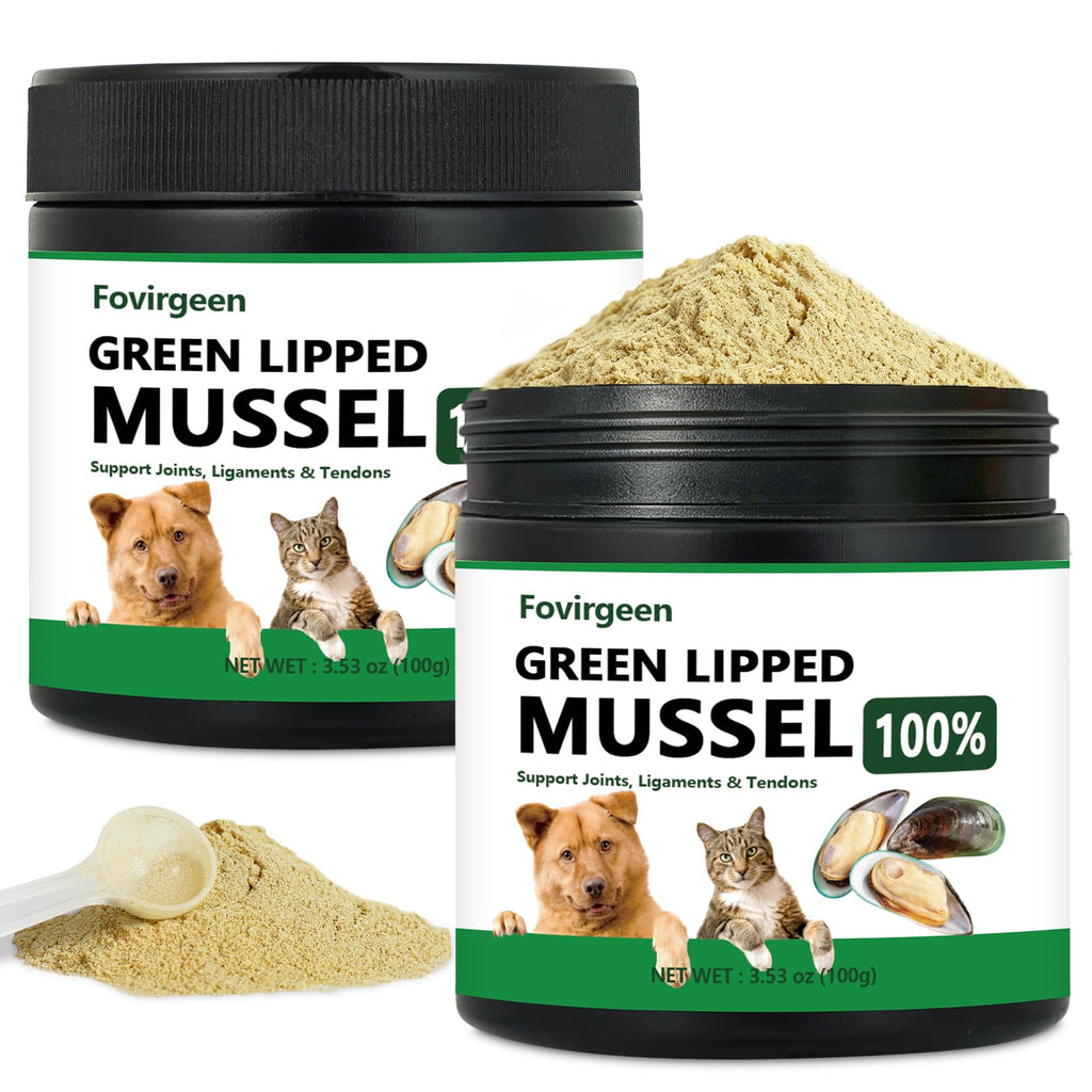 forvirgeen 2 Pack Green lipped Mussels for Dogs Hip & Joint Care