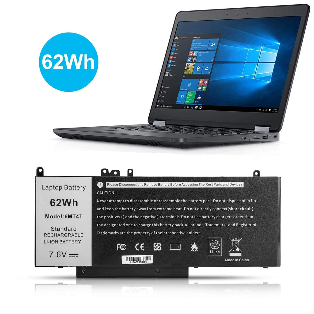 TREE.NB Laptop Battery Replacement - 9.09x3.93x0.24inch 6MT4T view 3