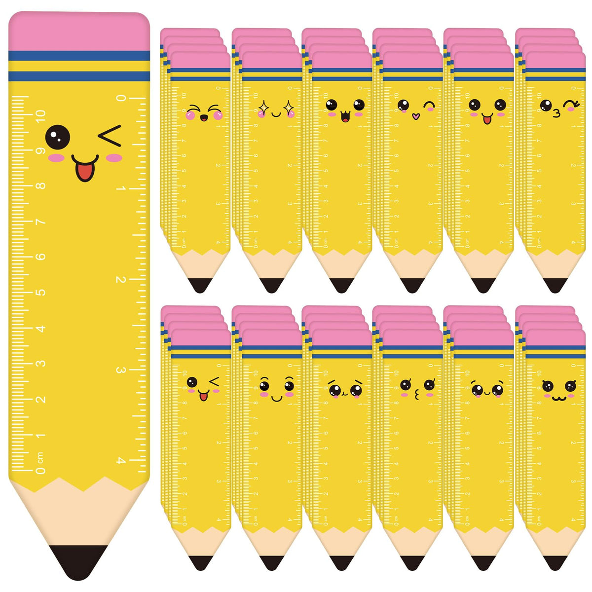 Kosiz 120 Pcs Bookmarks Ruler Bulk Gifts - Pencil