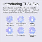 TI-84 Evo Graphing Calculator Texas Instruments, – Pink (84EVO/FC/1L1/A3)