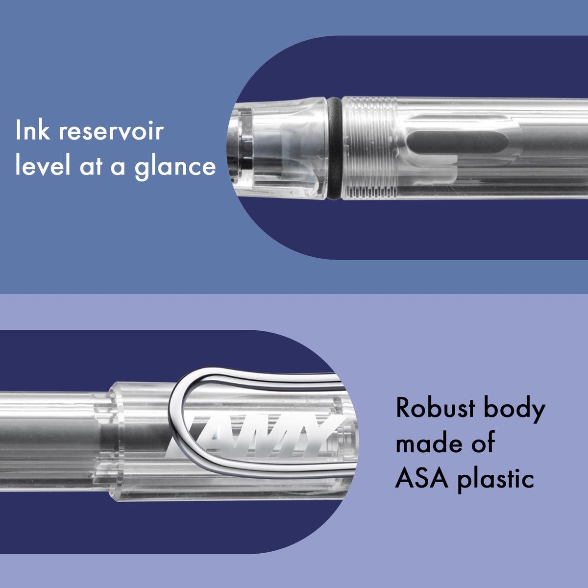 Lamy Fountain Pen with ergonomic grip & polished steel nib - vista / Medium Nib view 3
