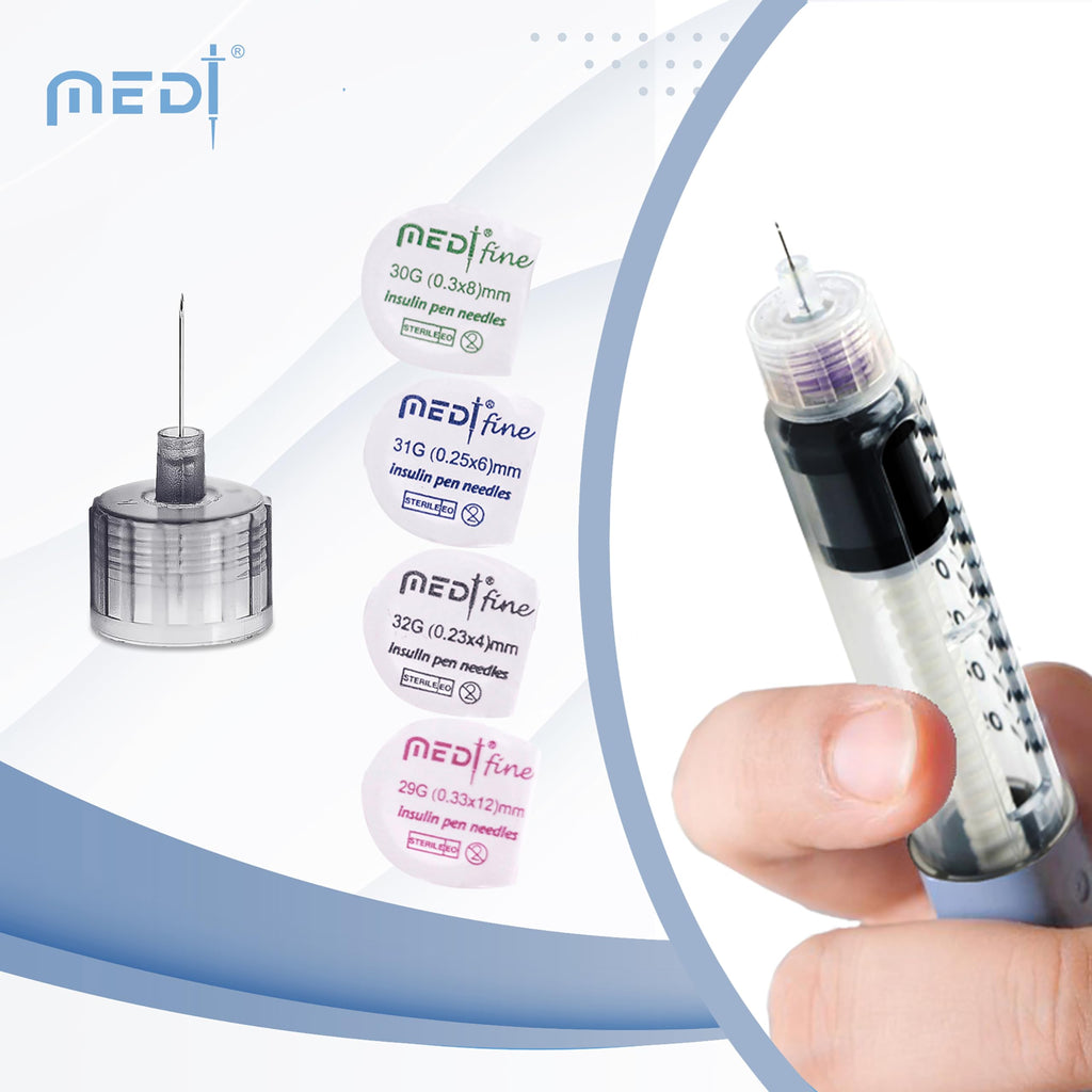 Medt Fine Insulin Pen Needles 32G 4mm - 48 Boxes of 100 Ct Bulk (Pack of 48)