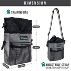 PetAmi Hands Free Dog Treat Pouch for Training and Walking - Black Stripes view 5