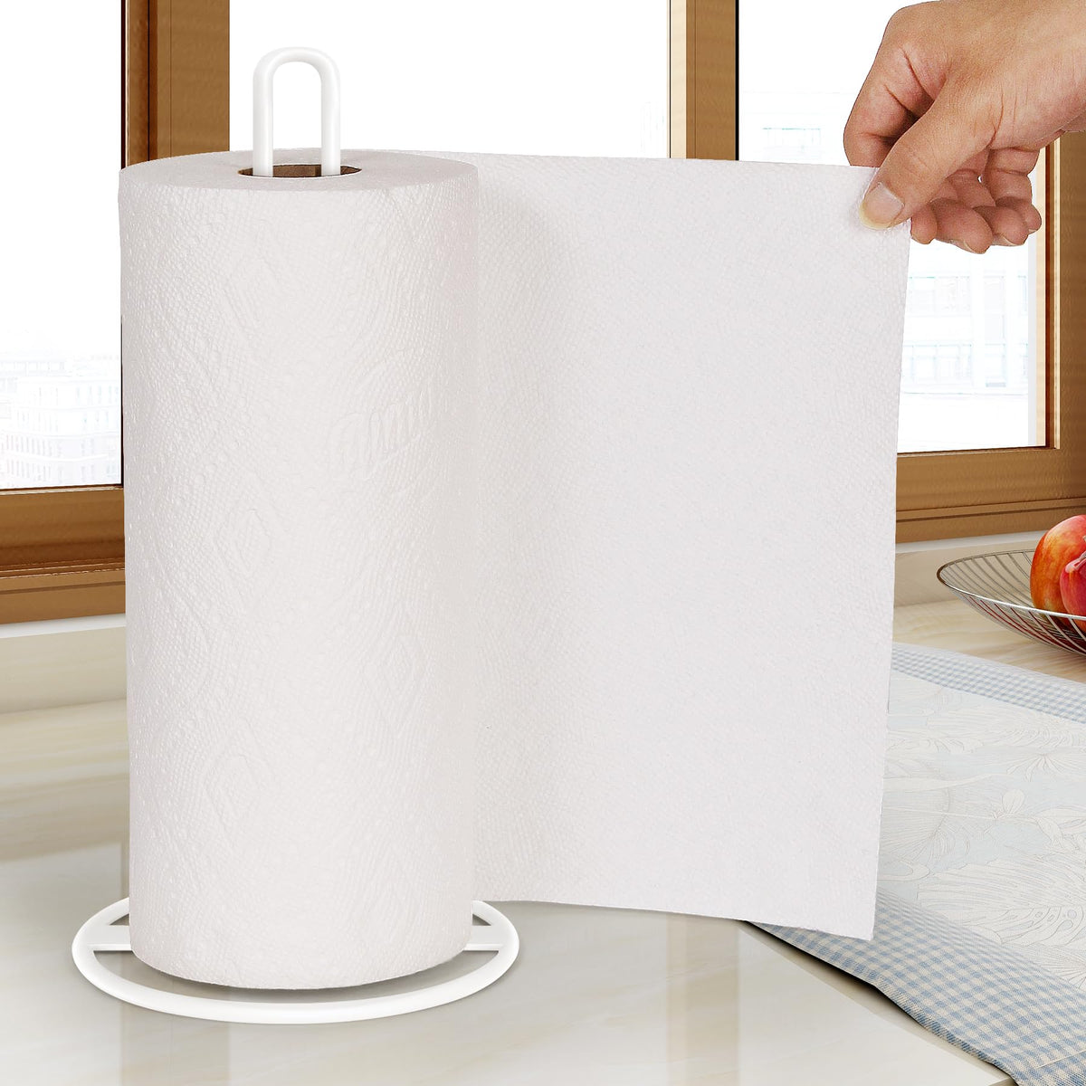 OBODING Paper Towel Holder Countertop - White view 4