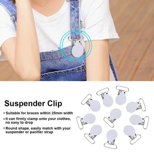 25mm Round Pacifier Clips, Suspender Snaps, DIY Clothes Accessories, for Making Pacifier (additional view 1)