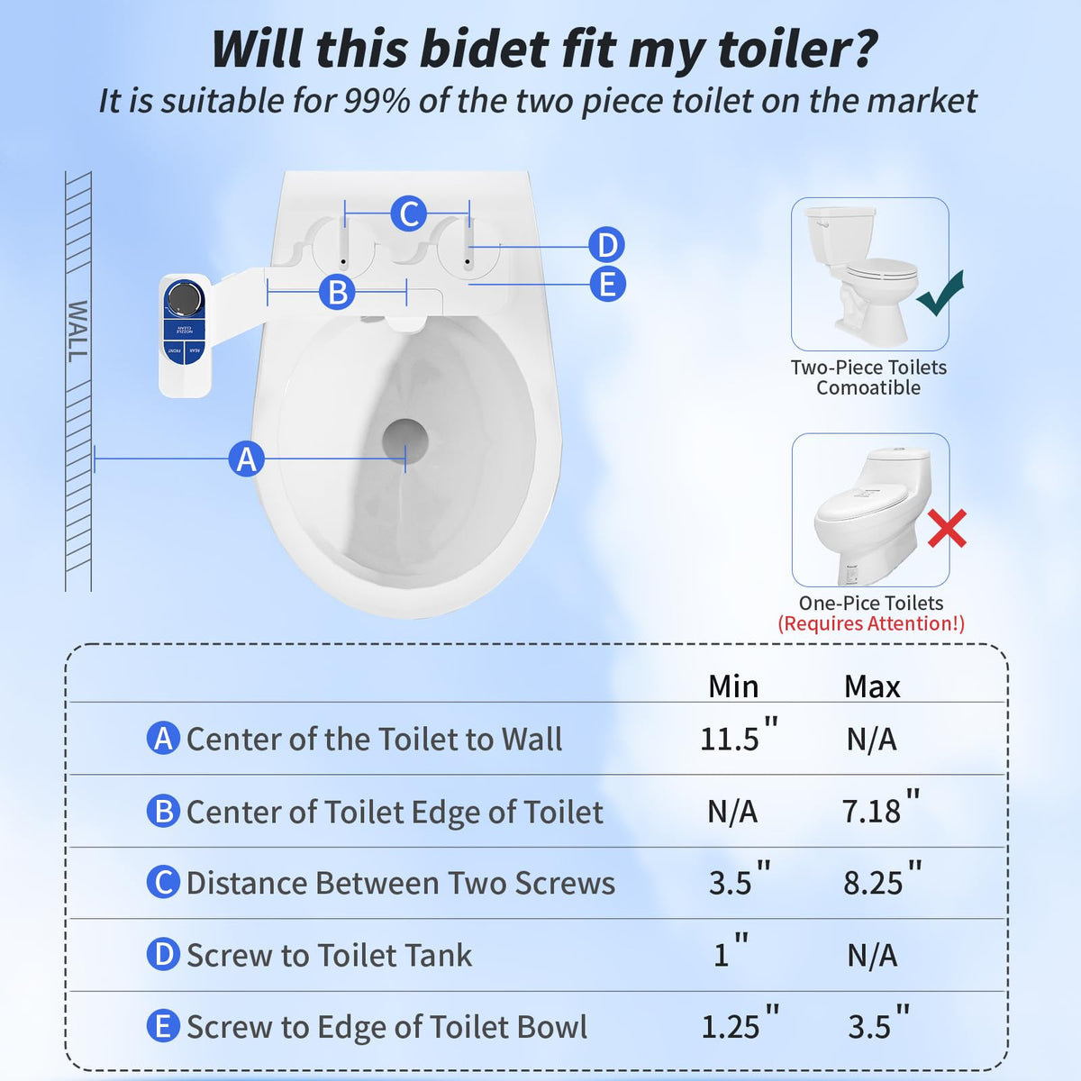 SAMODRA Non-Electric Bidet - Ocean Blue view 5