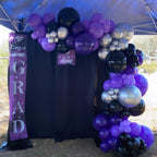 ADOINBY Balloons Arch Kit - Black and Purple Silver view 3