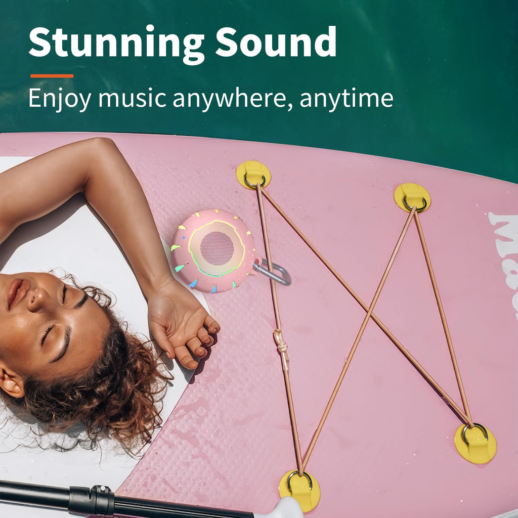 HEYSONG Waterproof Shower Bluetooth Speaker - Pink view 4