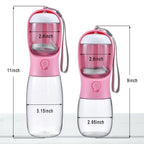 Cibaabo Dog Water Bottle Portable with Food Container & Filter for Travel