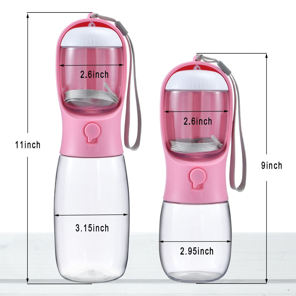 Cibaabo Dog Water Bottle Portable with Food Container & Filter for Travel