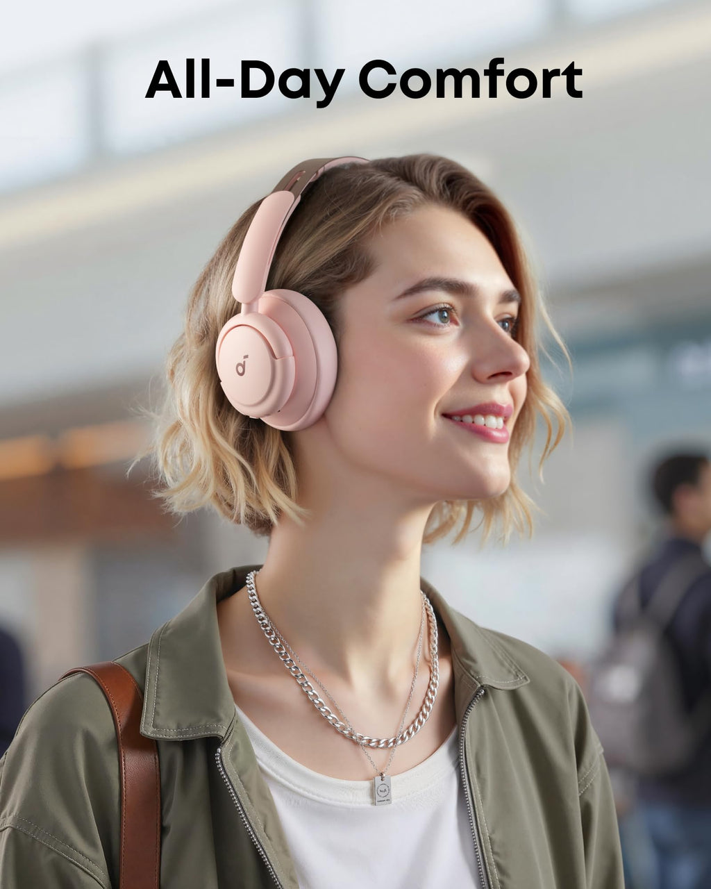 Soundcore by Anker Life Q30 Hybrid Active Noise Cancelling Headphones with Multiple Modes - Pink view 3