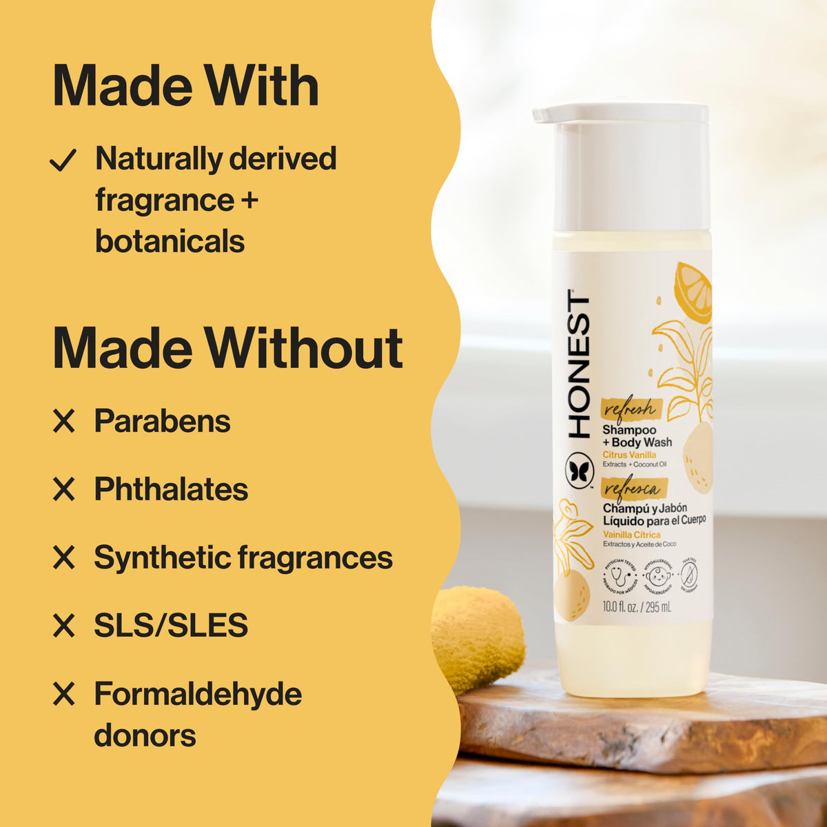 The Honest Company Shampoo & Body Wash - Citrus Vanilla Refresh / 10 Fl Oz (Pack of 1) view 3