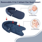 HNHUAMING Infant Car Seat Insert - Dark Blue view 2