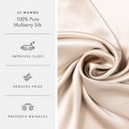 Fishers Finery 25mm 100% Pure Mulberry Silk Pillowcase