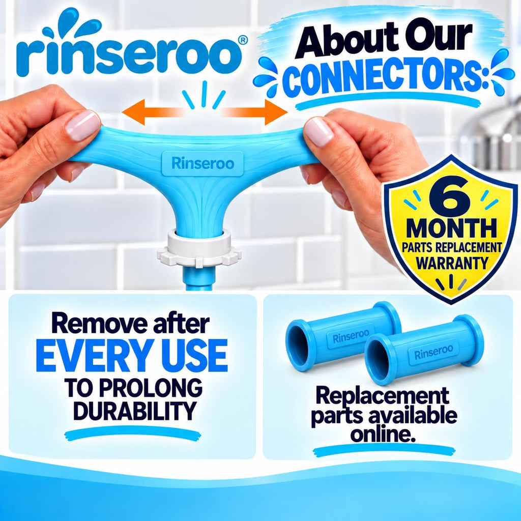 Rinseroo: Slip-On Tub Hose – As Seen on Shark Tank – 5ft Flex Bathtub Faucet Sprayer – (additional view 4)