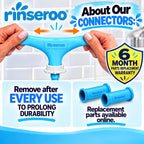Rinseroo: Slip-On Tub Hose – As Seen on Shark Tank – 5ft Flex Bathtub Faucet Sprayer – (additional view 4)
