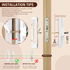 MENGBEI Sliding Glass Door Handle Set,3-15/16" Screw Hole Spacing, Fits Door Thickness (additional view 5)