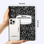Rosmonde 2000 Pack Composition Notebooks Bulk, Wide Ruled, Black Marble