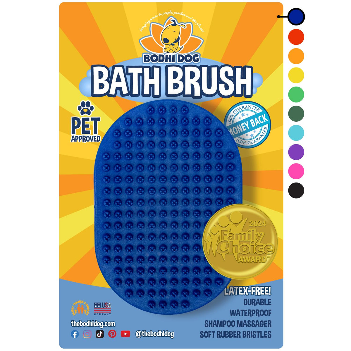 Bodhi Dog Shampoo Brush - Blue