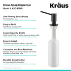 KRAUS Kitchen Soap Dispenser KSD-43 - Matte Black view 1