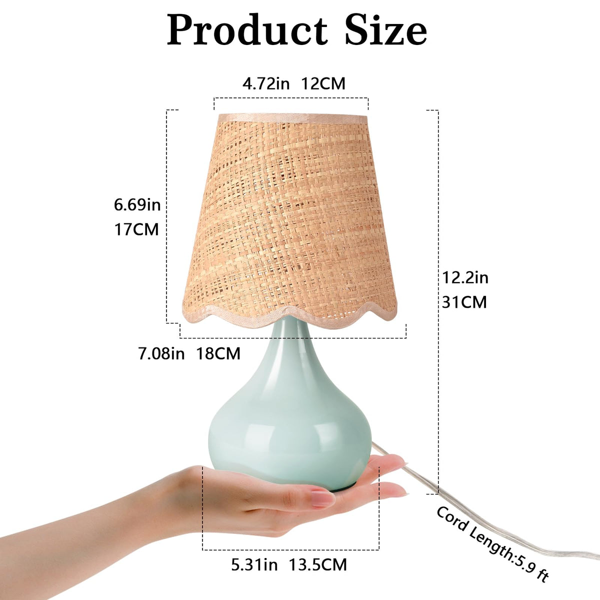 Ziqqeelam Table Lmap - Light Blue / Touch Control view 1