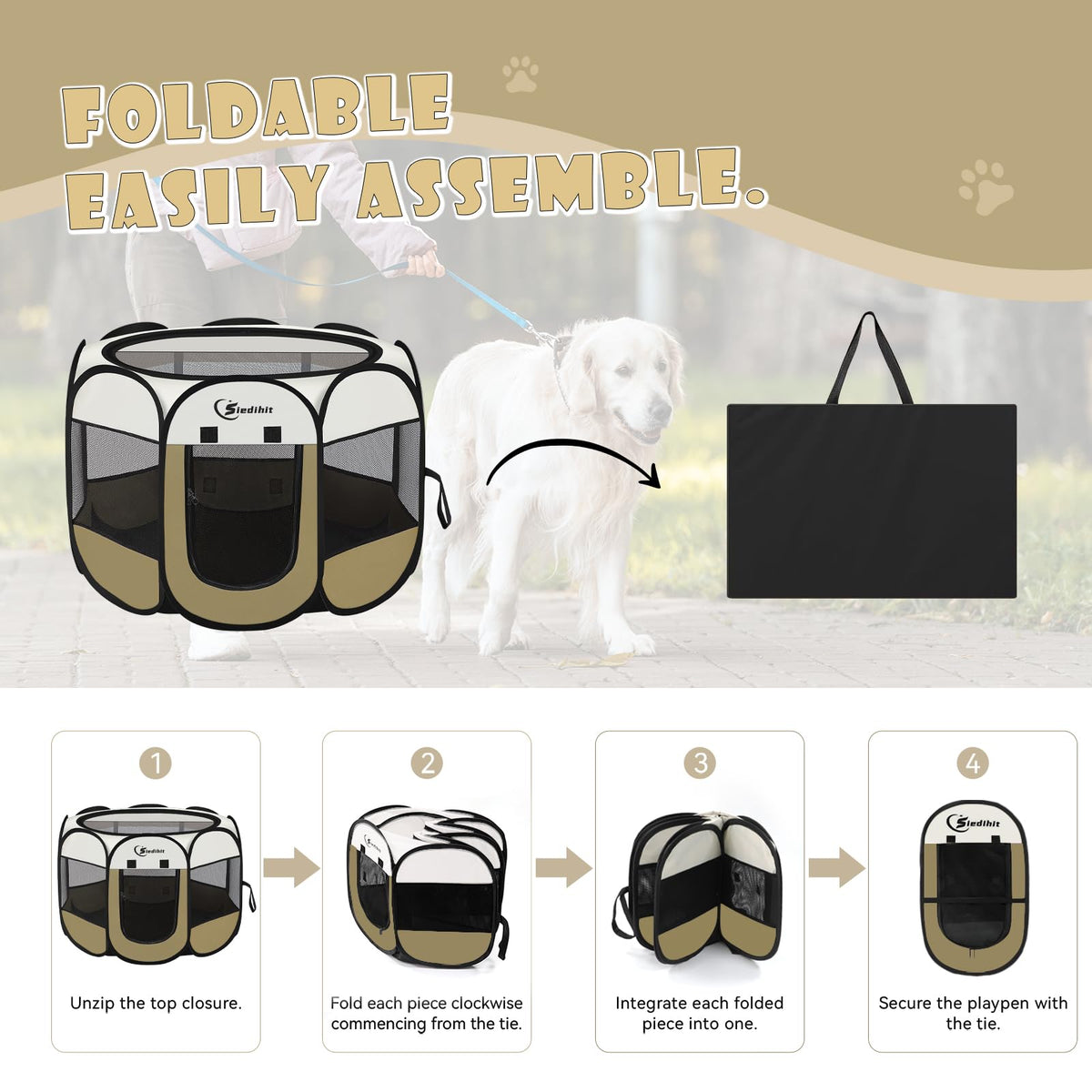 Siedihit Playpen Tent Crate Cage