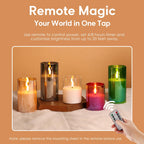 Eywamage Glass Flameless Candles with Remote - view 4