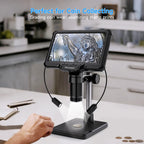 Leanking Digital Microscope for Adults Kids 7inch Screen Coin Magnifier Microscopes for Error Coins PCB, Bugs, STEM