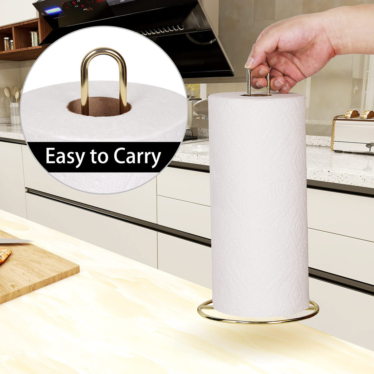 OBODING Paper Towel Holder Countertop - Gold view 1