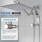 G-Promise Inch All Metal Rain Shower Head with Handheld