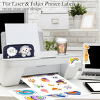 NefLaca 4000 Full Sheets Sticker Paper for Laser & Ink Jet Printers, 8.5" x 11" Full Sheet Address Shipping Label, 4000