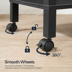 HOOBRO 2-Tier Printer Stand with Charging Station, Under Desk Printer Table, Printer Cart (additional view 6)