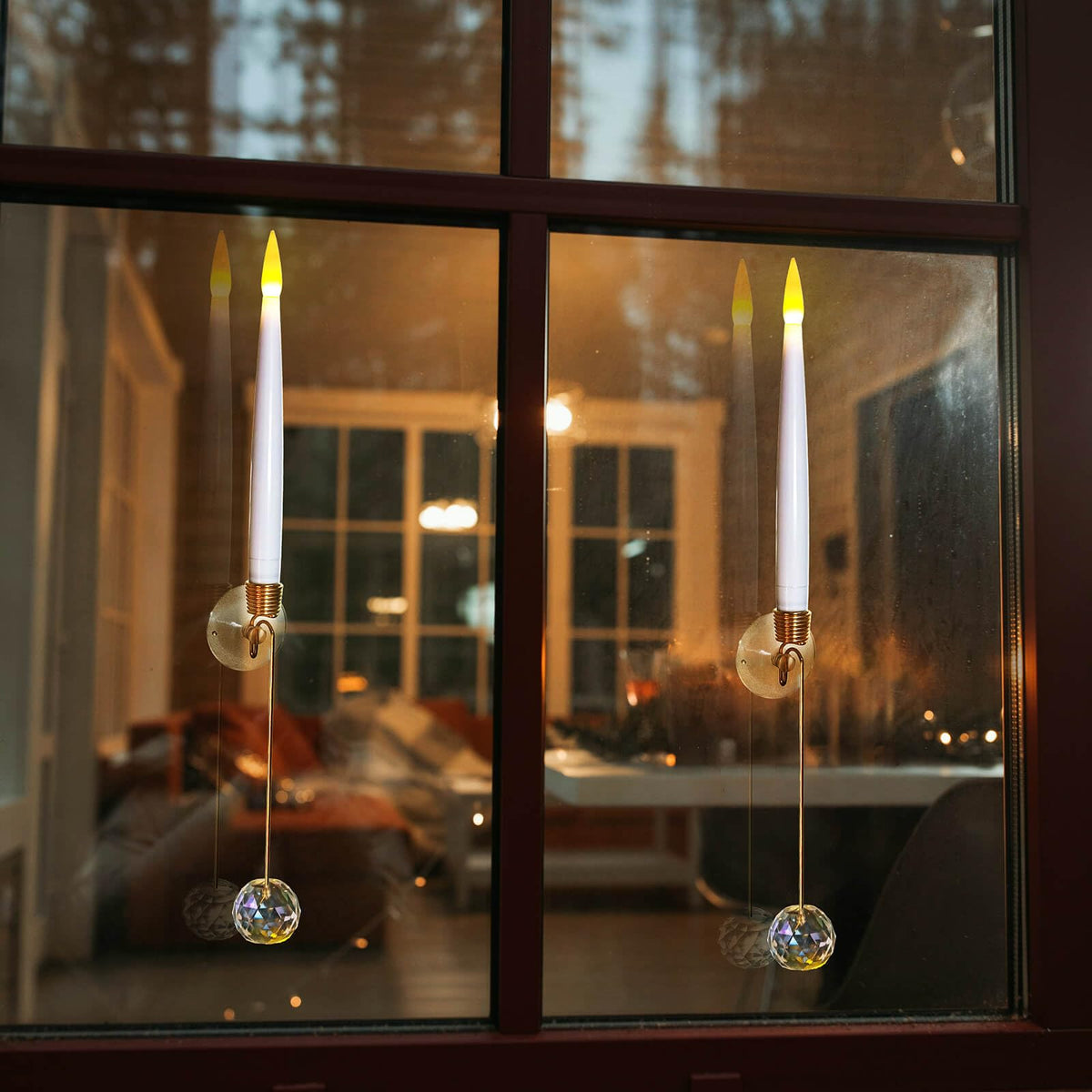Leejec 10-Pack Christmas Tree Candles, Wand Remote, Crystal Ball Hooks (additional view 4)