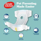 Simple Solution Female Dog Diapers, Disposable Dog Diapers, M, – 30 Count (10657-12PONL)