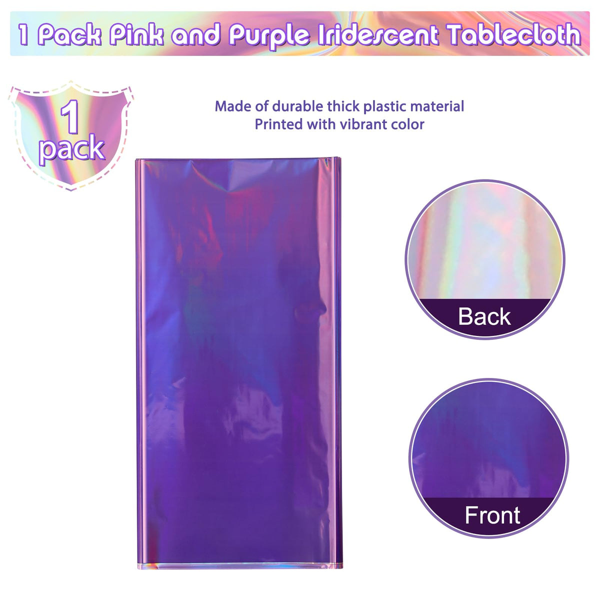 Funny Laser Tablecloth - Ombre Pink and Purple / 1 view 3