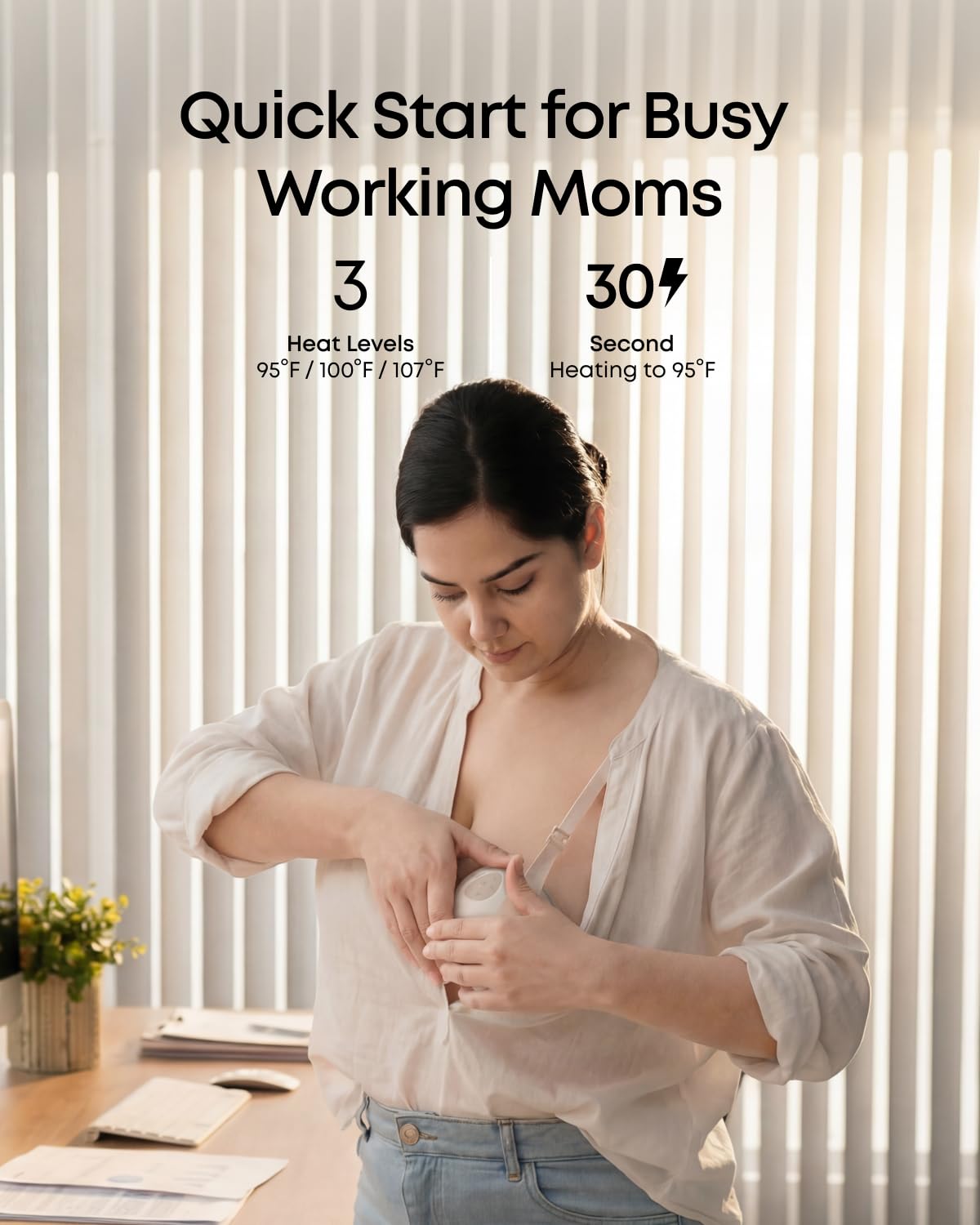 eufy Security eufy Heated Wearable Breast Pump E20, Hands-Free, App Control