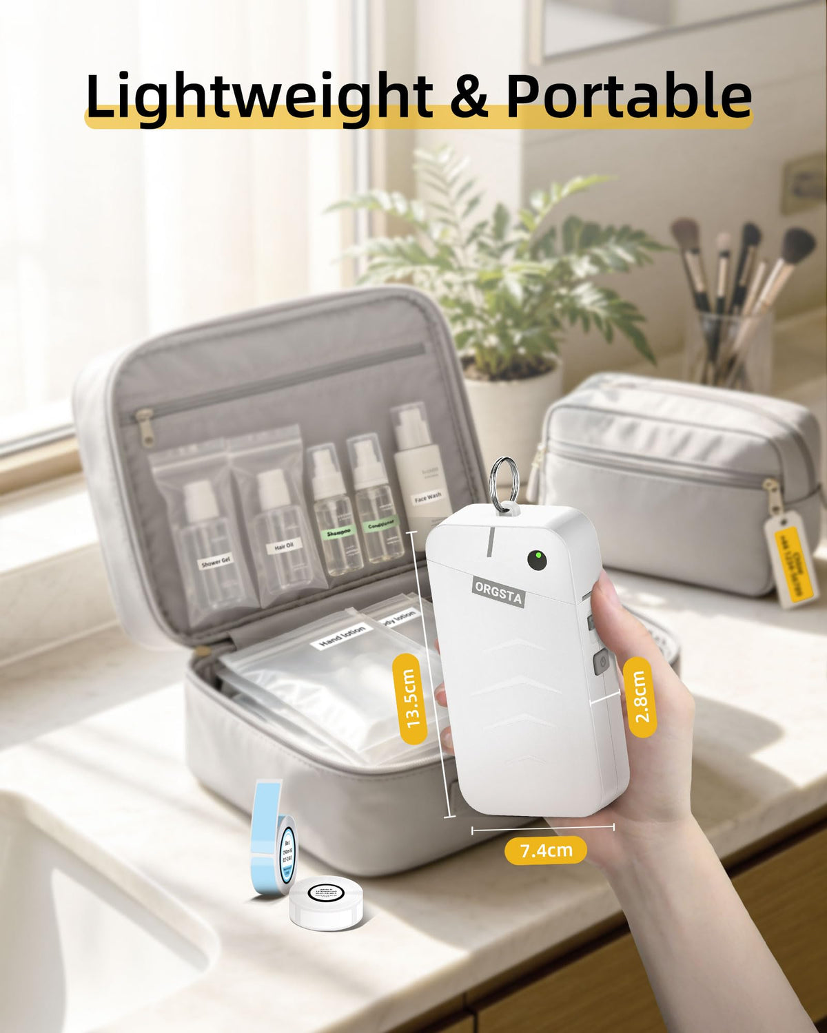 ORGSTA Label Maker, Portable Bluetooth Label Maker Machine with Tape - White view 4