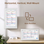 Yemsd 15.6" Digital Calendar Wall Touch Screen, Chore Chart, Photo Frame, Bases (White01)