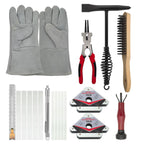 VASTOOLS MIG Welding Tools,8sets,Chipping Hammer,Leather Welding Gloves 13.5",Soapstone
