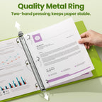 SUNEE 3 Ring Binder 1 Inch 1 Pack, Clear View Binder Three Ring PVC-Free (Fit 8.5x11 Inches) for School or Office