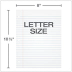 Oxford Filler Paper, 8 x 10-1/2 Inch Wide Ruled Paper, 3 Hole Punch, Loose Leaf Notebook Paper for 3 Ring Binders, 500