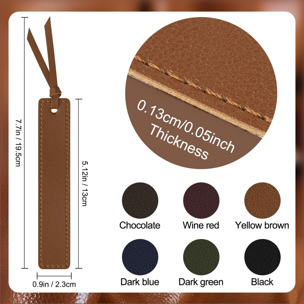 MIXVOVA Leather Bookmarks - Dark Retro Color view 2