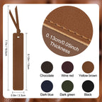 MIXVOVA Leather Bookmarks - Dark Retro Color view 2