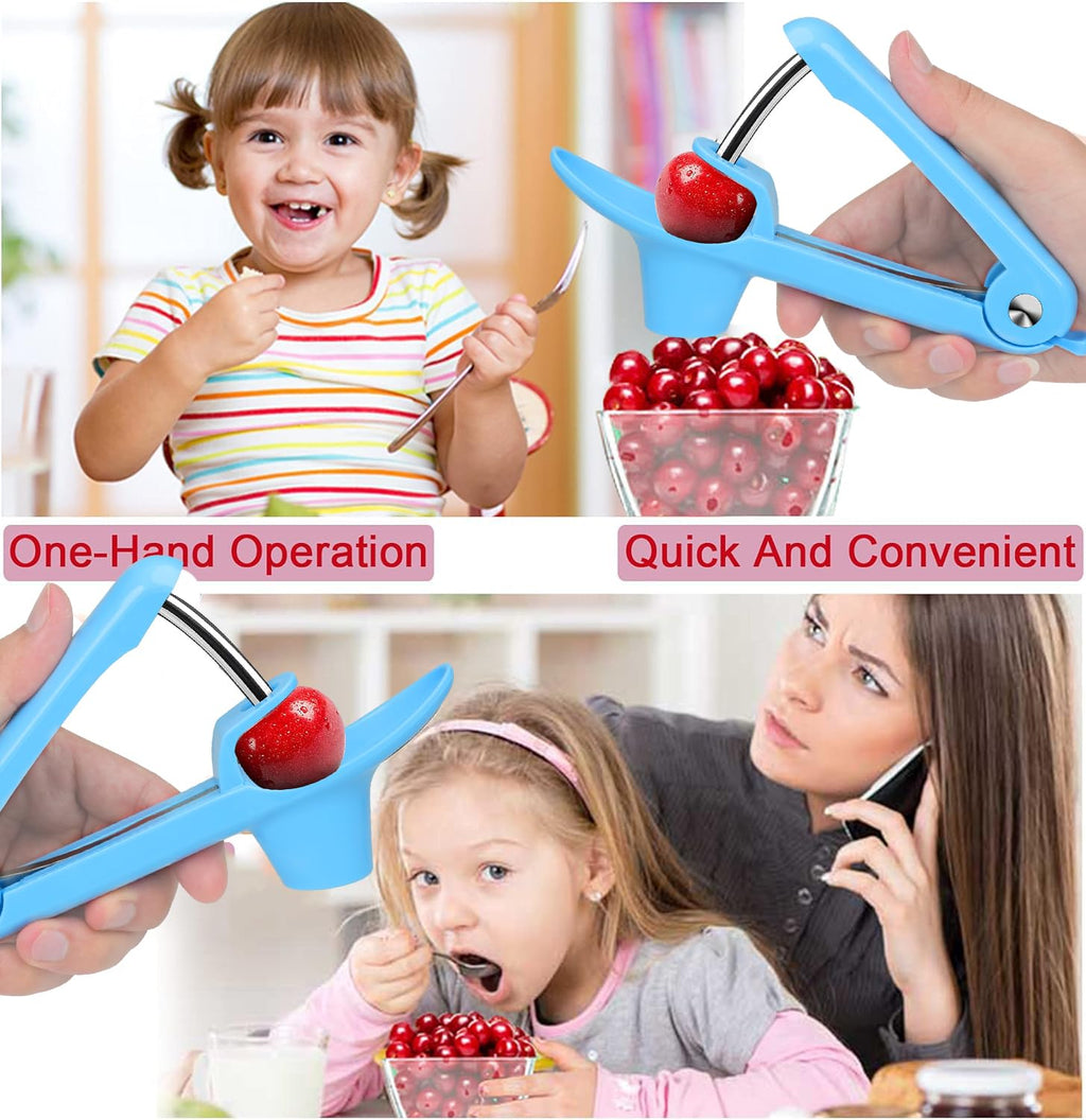 Cherry Pitter Tool Pit Remover - Blue view 3